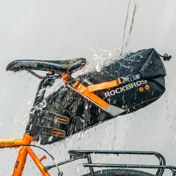 ROCKBROS Bicycle Saddle/Packing Bag - Waterproof for Gravel & Mountain Road Max. 10L