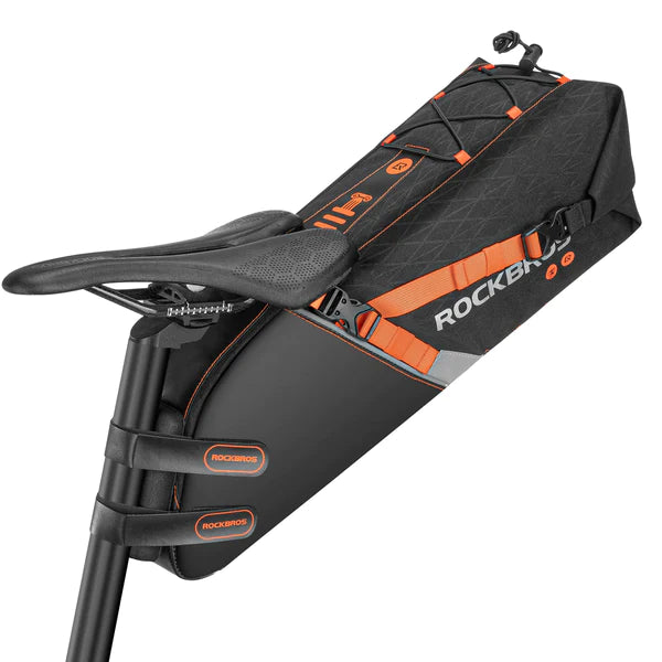 ROCKBROS Bicycle Saddle/Packing Bag - Waterproof for Gravel & Mountain Road Max. 10L