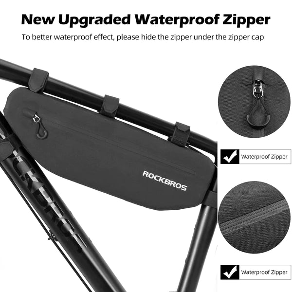ROCKBROS Bicycle Frame Under Top Tube Bag - Waterproof