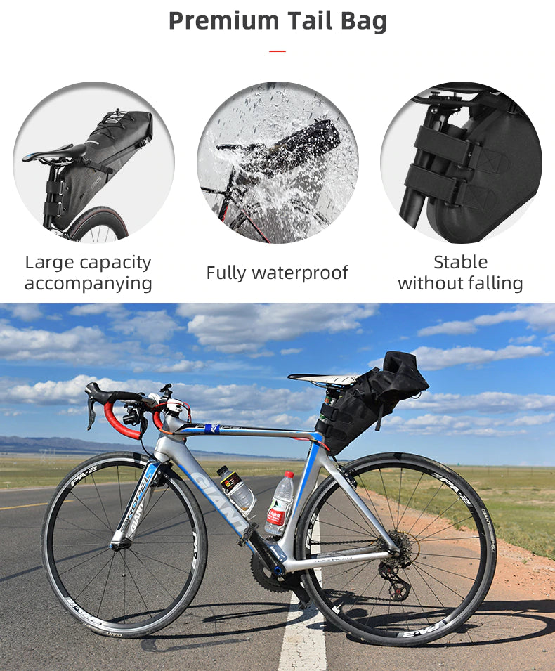 ROCKBROS-Bicycle Seat Bag 100% waterproof - Max. 10L