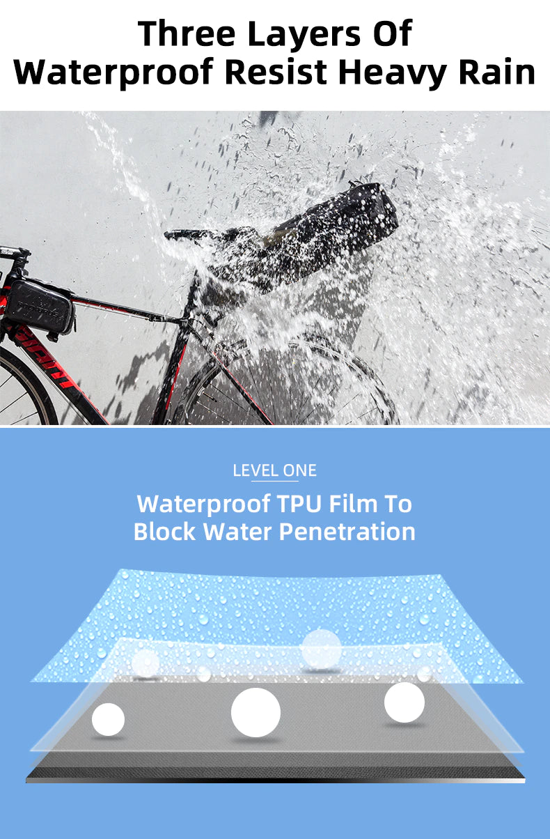 ROCKBROS-Bicycle Seat Bag 100% waterproof - Max. 10L