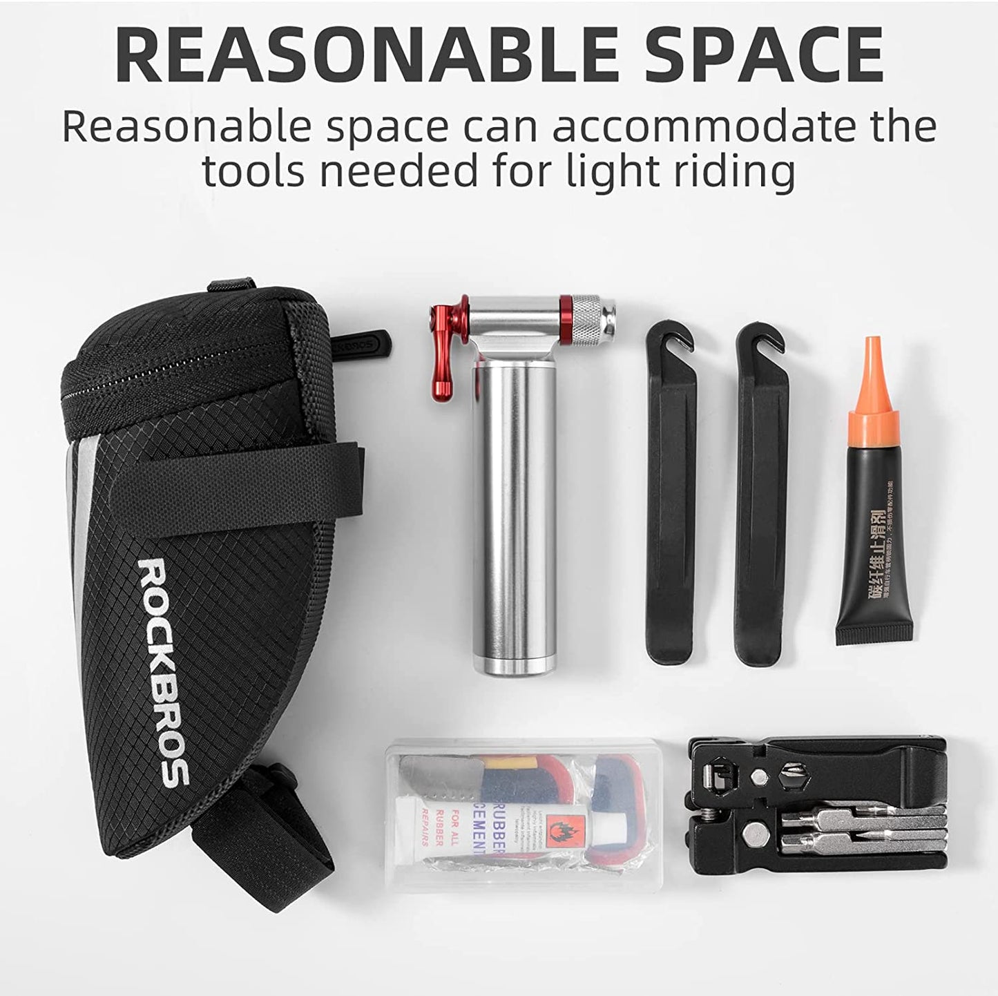ROCKBROS Ultralight Under Saddle Bag - 1L Black