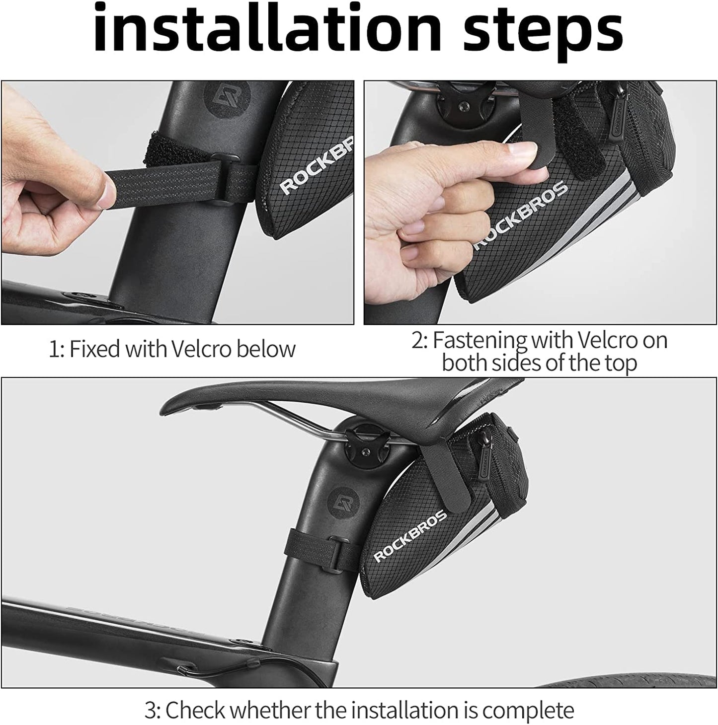 ROCKBROS Ultralight Under Saddle Bag - 1L Black
