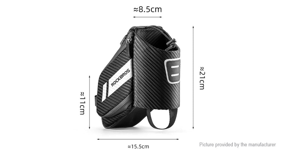 ROCKBROS Bicycle Saddle & Quick Release Bag with Water Bottle Pocket - 1,5L Black