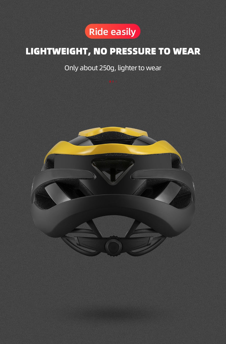 ROCKBROS Bicycle Helmet – Yellow/Black