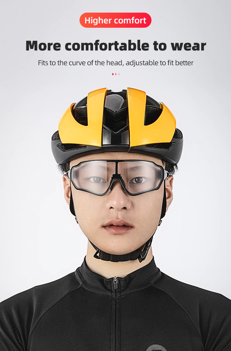 ROCKBROS Bicycle Helmet – Yellow/Black