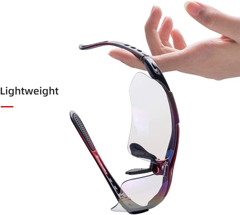 Polarized Multi Lens Sports Sunglasses - Red