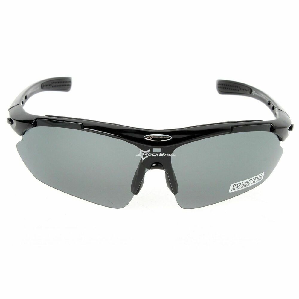 Polarized Multi Lens Sports Sunglasses - Black
