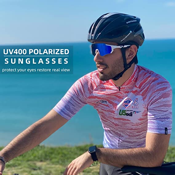 Polarized Sunglasses - White/Blue