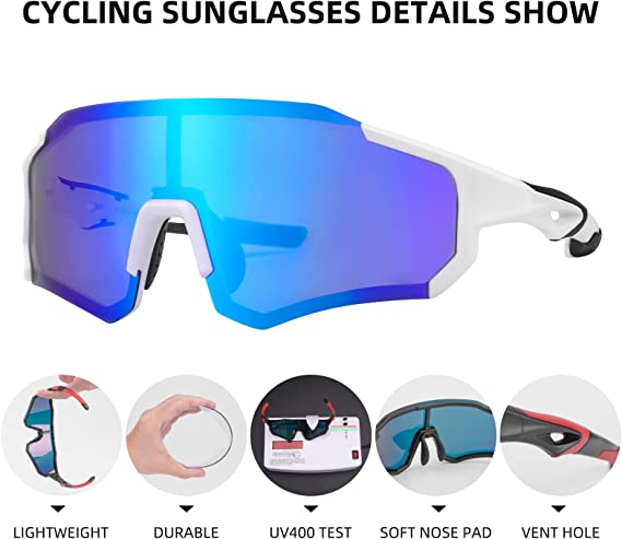 Polarized Sunglasses - White/Blue