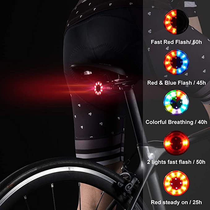 ROCKBROS Bicycle Tail Light - USB Rechargeable & Waterproof