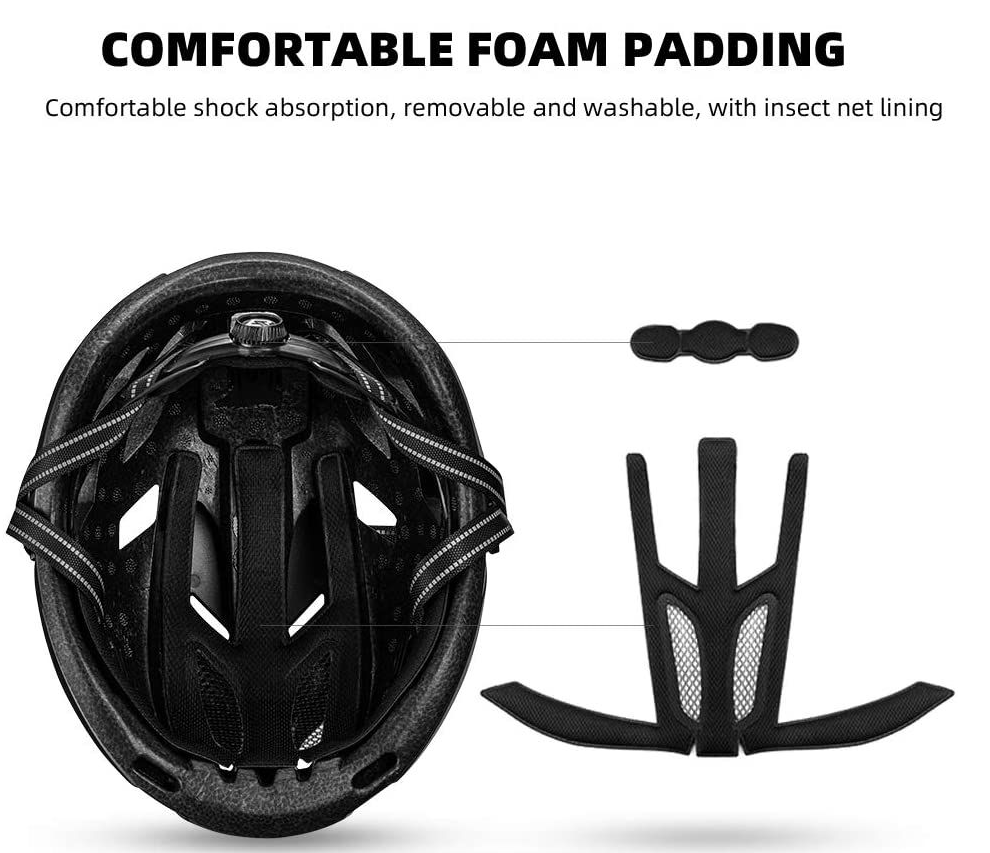 ROCKBROS Bicycle Helmet with 3 in 1 Magnetic Removable Cover - Grey