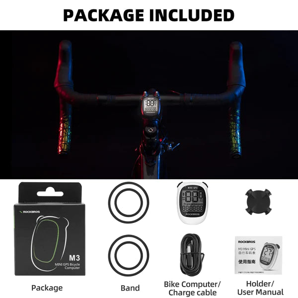 ROCKBROS Mini GPS Bicycle Computer - Black