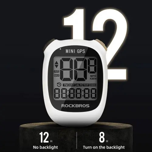 ROCKBROS Mini GPS Bicycle Computer - White