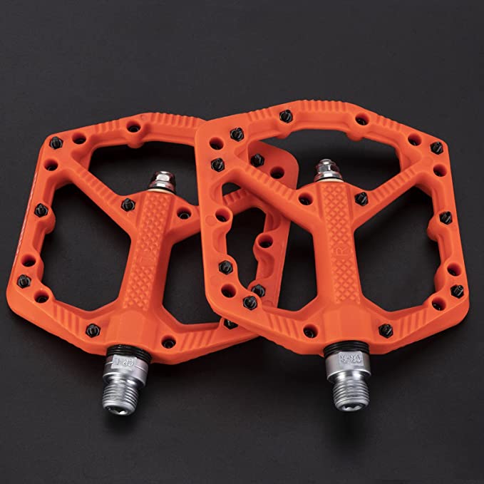 ROCKBROS MTB Nylon Fiber Bicycle Pedals - Orange (Pair)