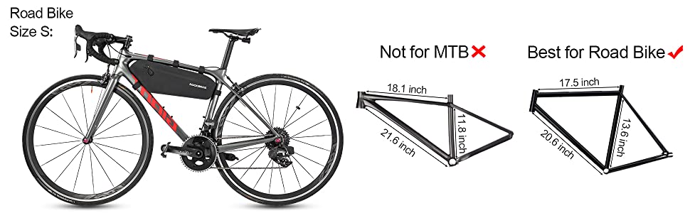 ROCKBROS Bicycle Frame Under Top Tube Bag - Waterproof