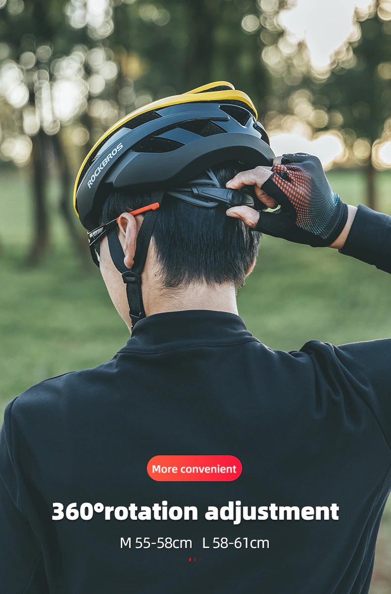 ROCKBROS Bicycle Helmet Yellow Black