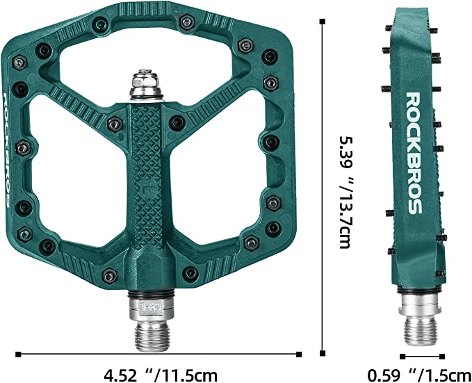 ROCKBROS MTB Nylon Fiber Bicycle Pedals - Blue (Pair)
