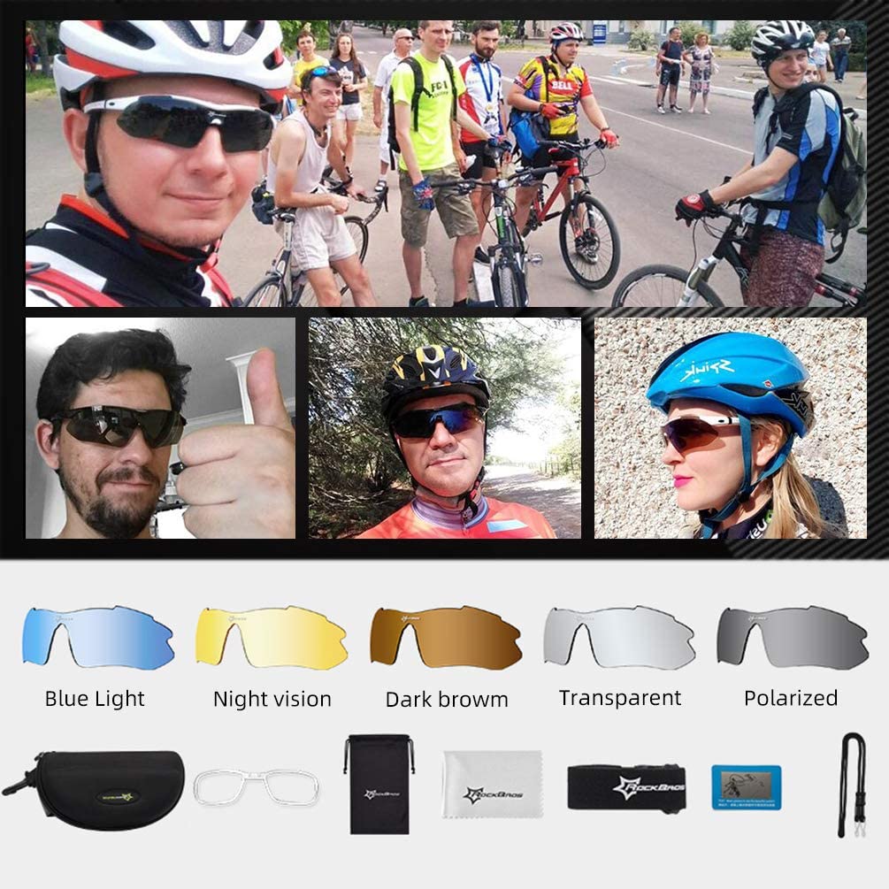 Polarized Multi Lens Sports Sunglasses - White