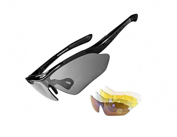 Polarized Multi Lens Sports Sunglasses - Black – SportSunglassesSA