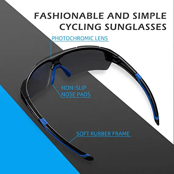 ROCKBROS Photochromic Sunglasses - Blue