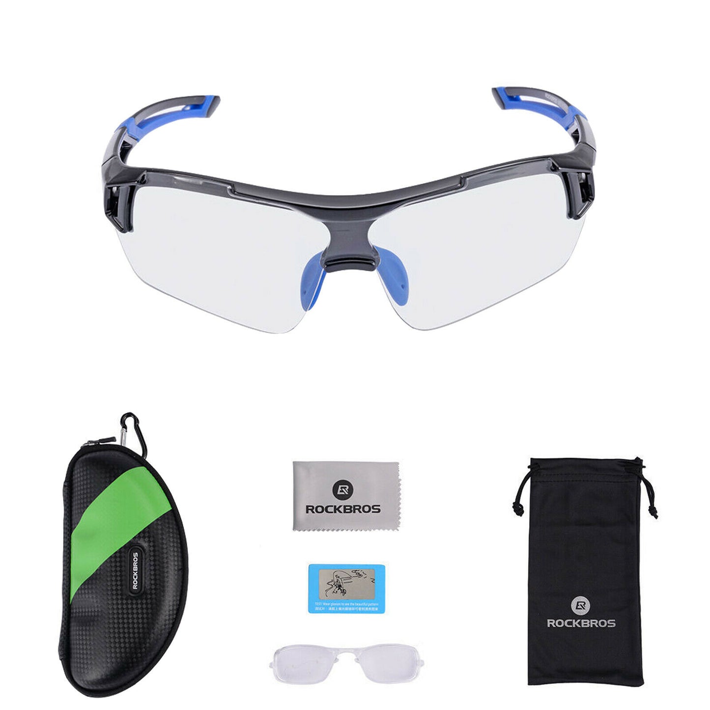 ROCKBROS Photochromic Sunglasses - Blue