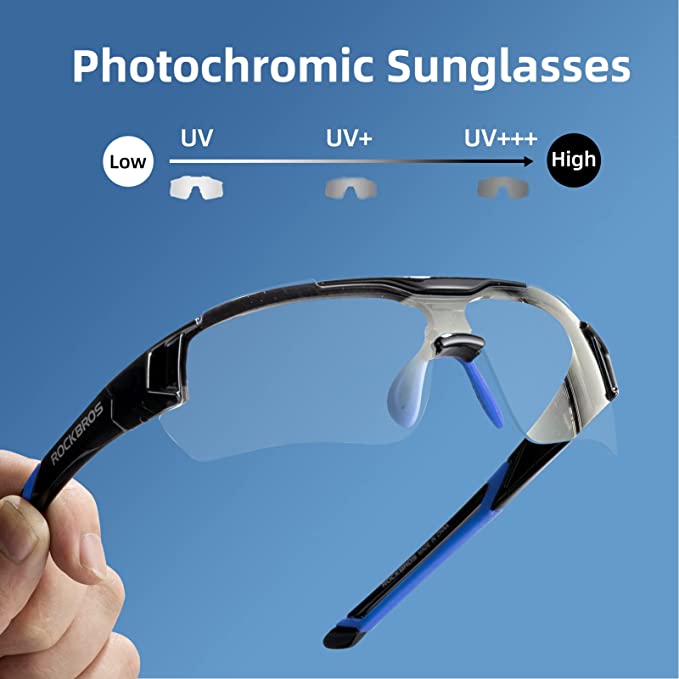 ROCKBROS Photochromic Sunglasses - Blue