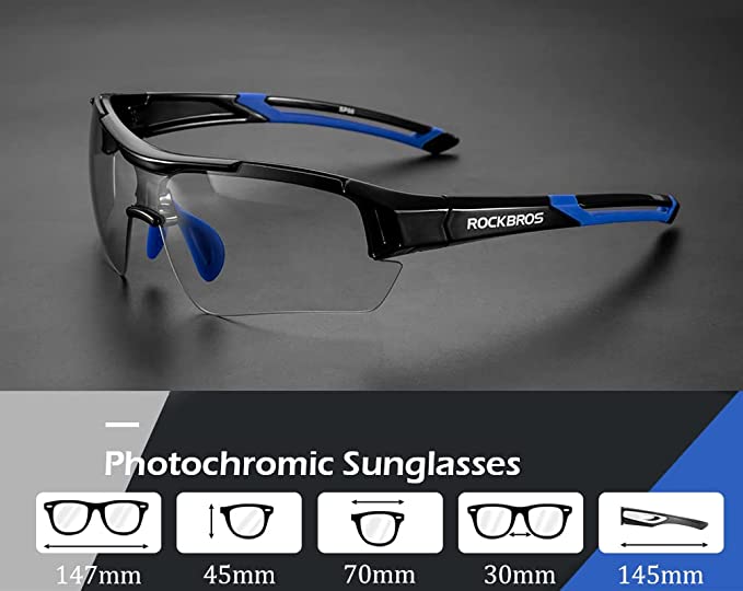 ROCKBROS Photochromic Sunglasses - Blue