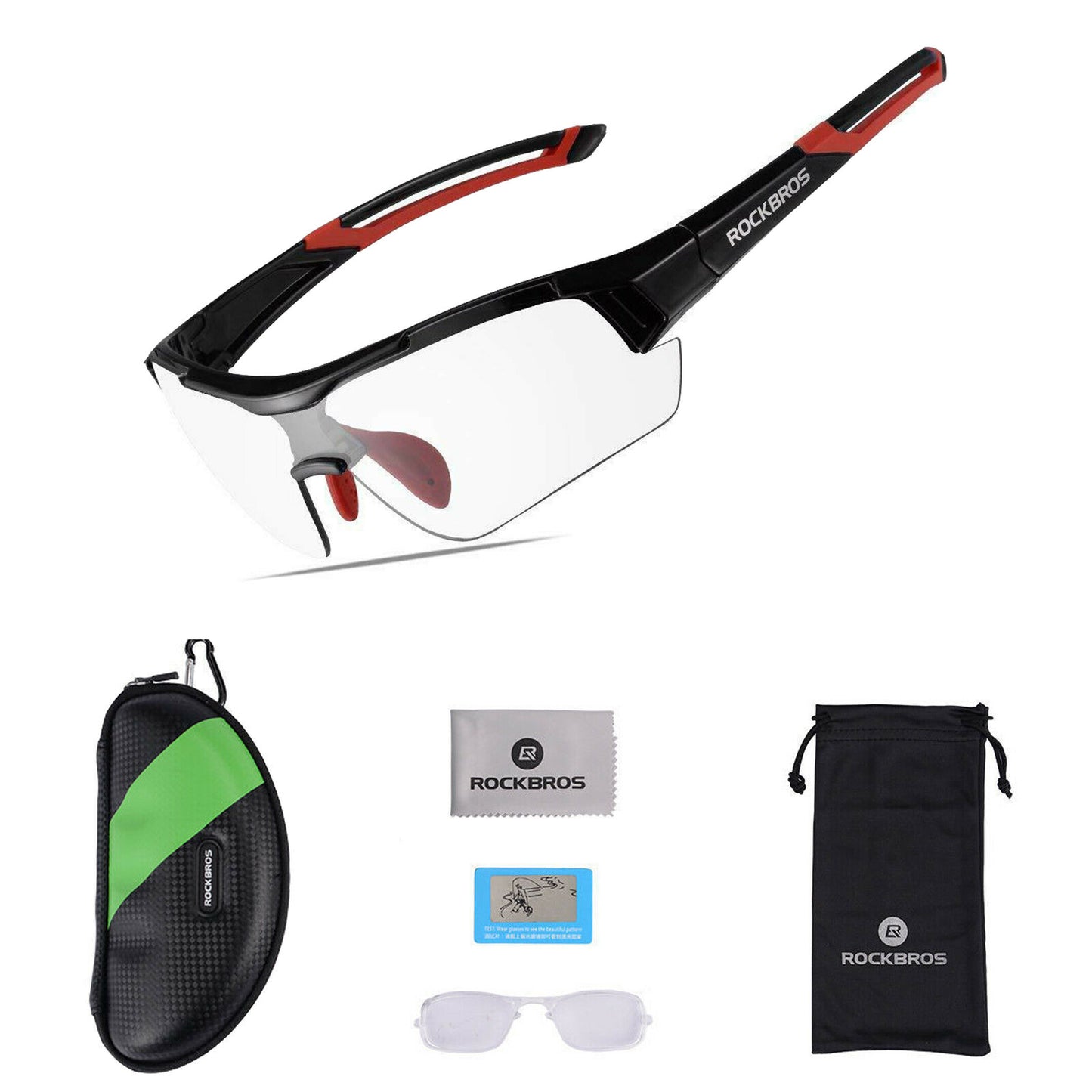 ROCKBROS Photochromic Sunglasses - Red