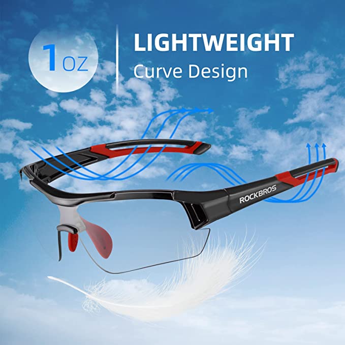 ROCKBROS Photochromic Sunglasses - Red