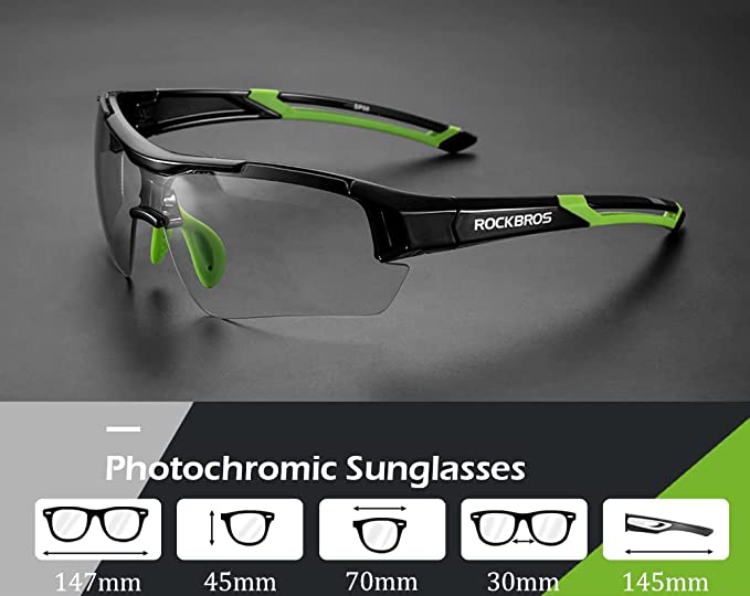 ROCKBROS Photochromic Sunglasses - Green