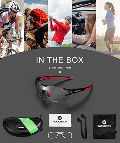 Photochromic Sunglasses - Black/Red