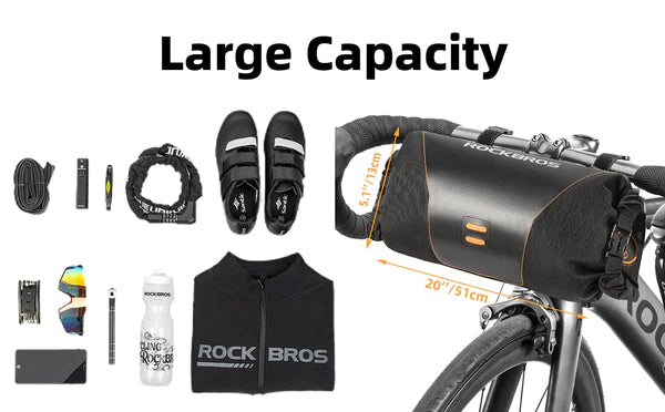 ROCKBROS Bicycle Front Handlebar Bag - Waterproof