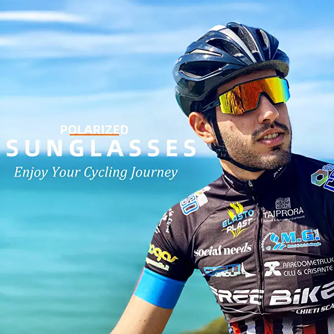 Polarized Sunglasses for Sports Driving Bike Fishing Running - Black/R –  SportSunglassesSA