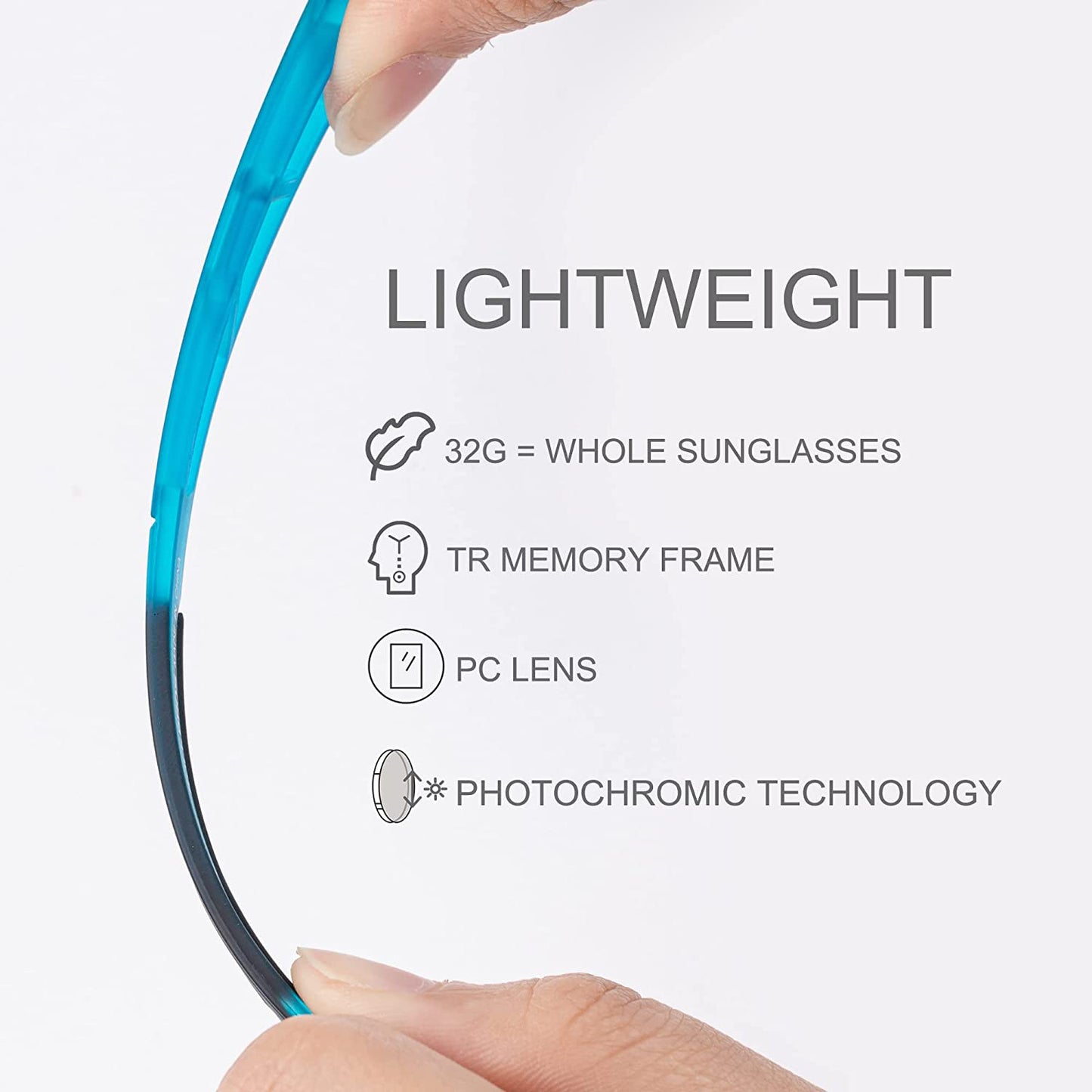 Photochromic Cycling Glasses - Blue