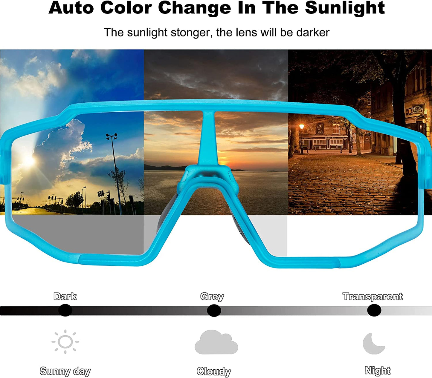 Photochromic Cycling Glasses - Blue