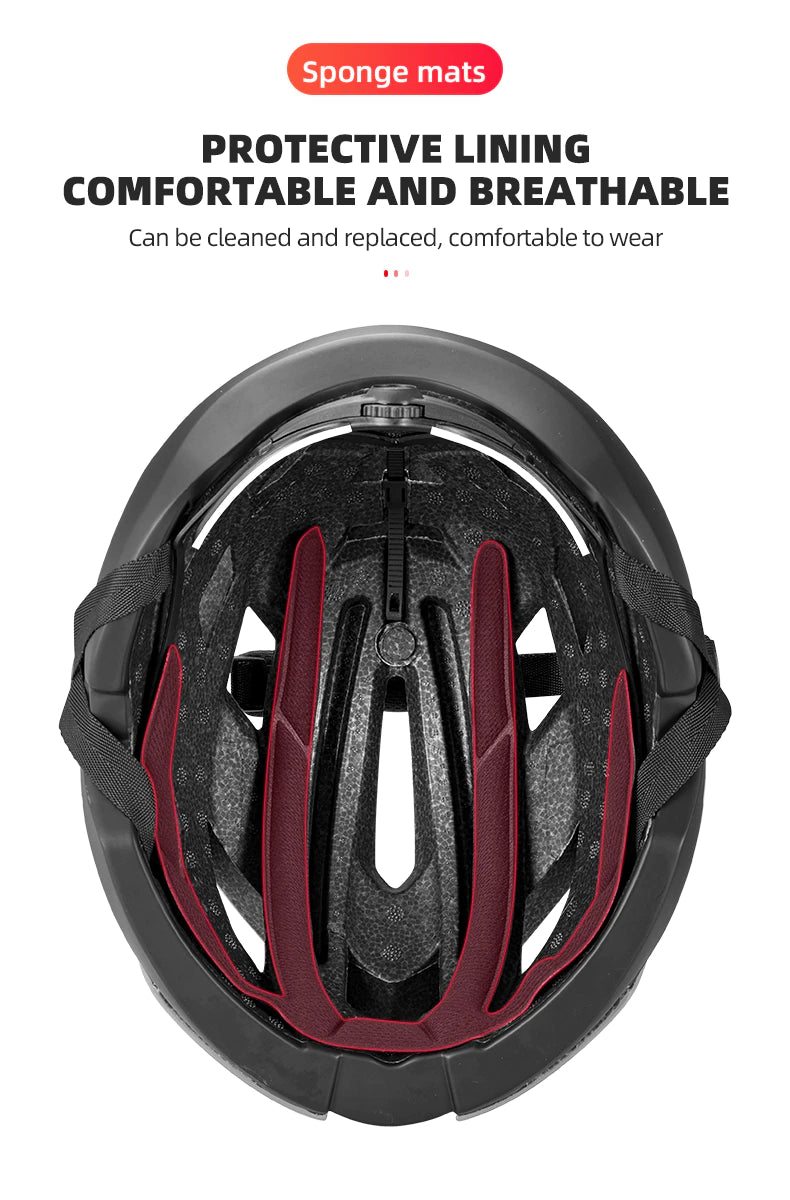 ROCKBROS Bicycle Helmet – Blue/White