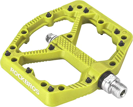 ROCKBROS MTB Nylon Fiber Bicycle Pedals - Green (Pair)