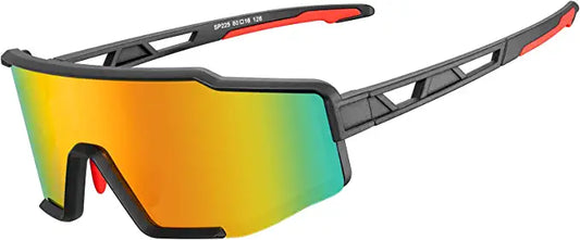 Polarized Sunglasses for Sports Driving Bike Fishing Running - Black/Red